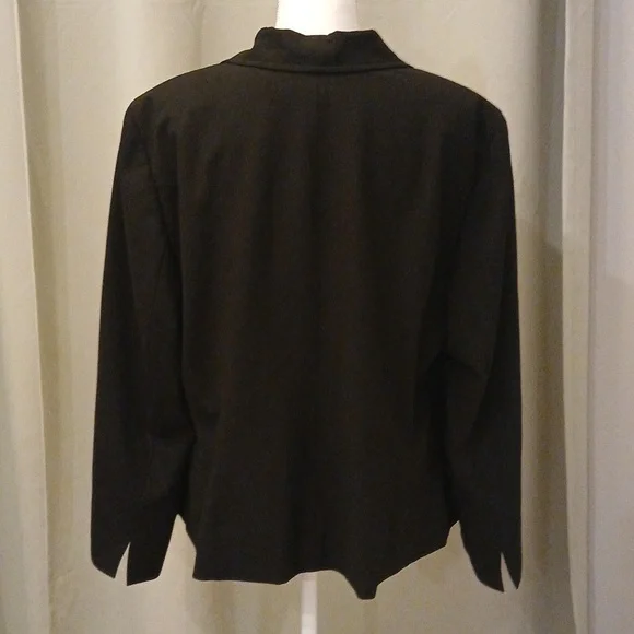 Lafayette 148 New York Black Blazer Business Work Size 18 Plus Wool - Picture 3 of 8
